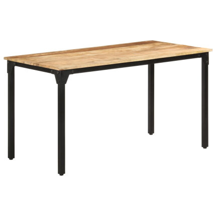 Table salle à manger Style Industriel en bois de manguier brut 140 x 70 x 76 cmcmcmcmcm {attributes}