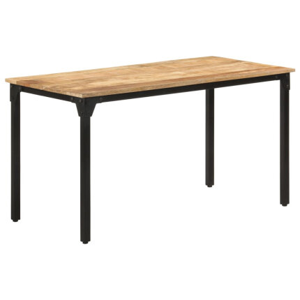 Table salle à manger Style Industriel en bois de manguier brut 140 x 70 x 76 cmcmcmcmcm {attributes}