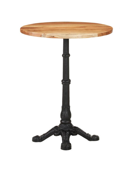 Table de bistro Vintage / Rétro en bois d'acacia massif Ø60x76 cma {attributes} Table de bistro Vintage / Rétro en bois d'acacia massif Ø60x76 cma {attributes}