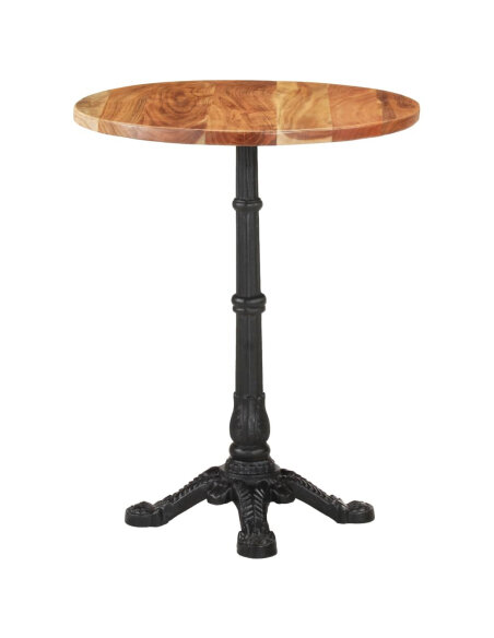 Table de bistro Vintage / Rétro en bois d'acacia massif Ø60x76 cma {attributes} Table de bistro Vintage / Rétro en bois d'acacia massif Ø60x76 cma {attributes}
