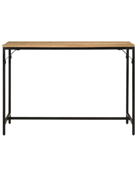 Table à manger Style Industriel en bois de manguier massif brut et en fer  117x60x75 cm {attributes} Table à manger Style Industriel en bois de manguier massif brut et en fer  117x60x75 cm {attributes}