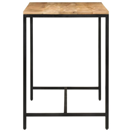 Table à manger Style Industriel en bois de manguier massif brut et en fer  117x60x75 cm {attributes}