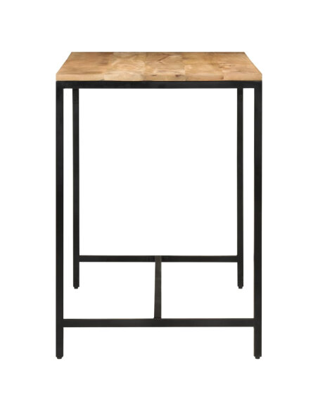 Table à manger Style Industriel en bois de manguier massif brut et en fer  117x60x75 cm {attributes} Table à manger Style Industriel en bois de manguier massif brut et en fer  117x60x75 cm {attributes}