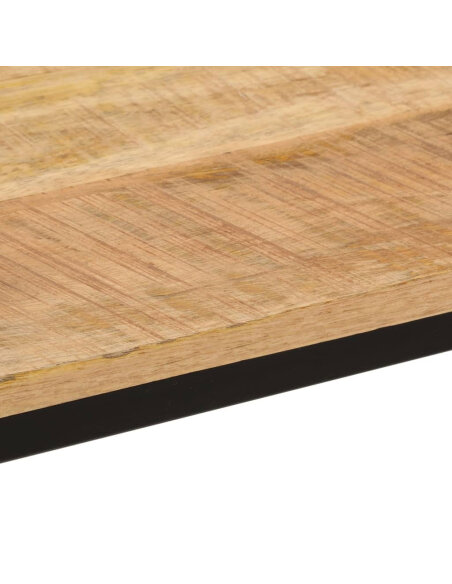 Table à manger Style Industriel en bois de manguier massif brut et en fer  117x60x75 cm {attributes} Table à manger Style Industriel en bois de manguier massif brut et en fer  117x60x75 cm {attributes}