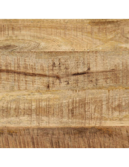 Table à manger Style Industriel en bois de manguier massif brut et en fer  117x60x75 cm {attributes} Table à manger Style Industriel en bois de manguier massif brut et en fer  117x60x75 cm {attributes}