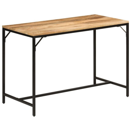Table à manger Style Industriel en bois de manguier massif brut et en fer  117x60x75 cm {attributes}