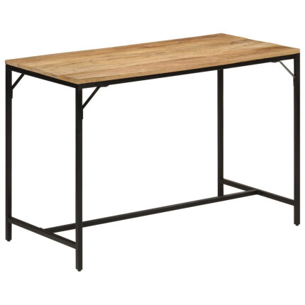 Table à manger Style Industriel en bois de manguier massif brut et en fer  117x60x75 cm {attributes}