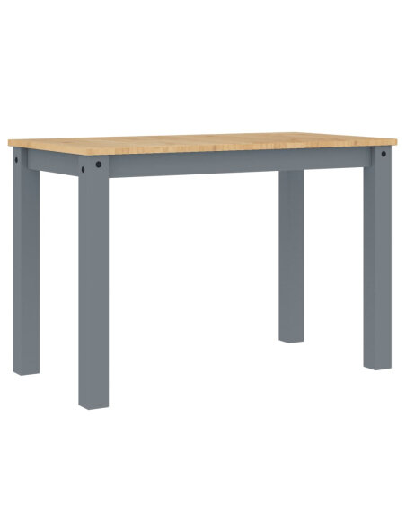 Table à manger style Campagne en bois de pin massif Gris 180x90x75 cm {attributes} Table à manger style Campagne en bois de pin massif Gris 180x90x75 cm {attributes}