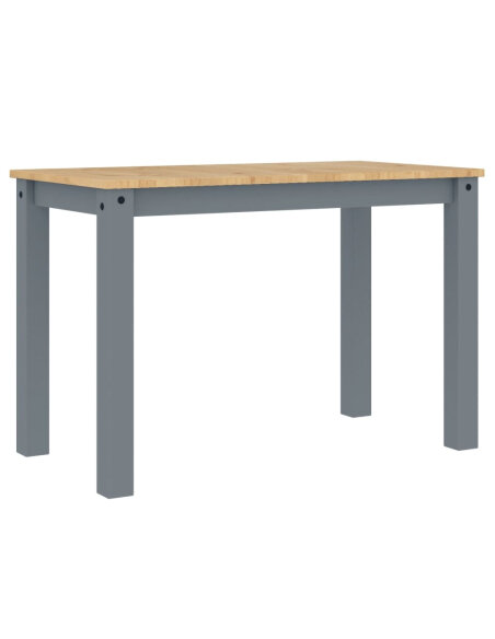 Table à manger style Campagne en bois de pin massif Gris 180x90x75 cm {attributes} Table à manger style Campagne en bois de pin massif Gris 180x90x75 cm {attributes}