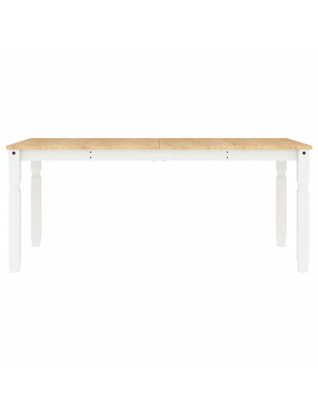 Table à manger style Campagne en bois de pin massif Blanc 180x90x75 cm {attributes} Table à manger style Campagne en bois de pin massif Blanc 180x90x75 cm {attributes}