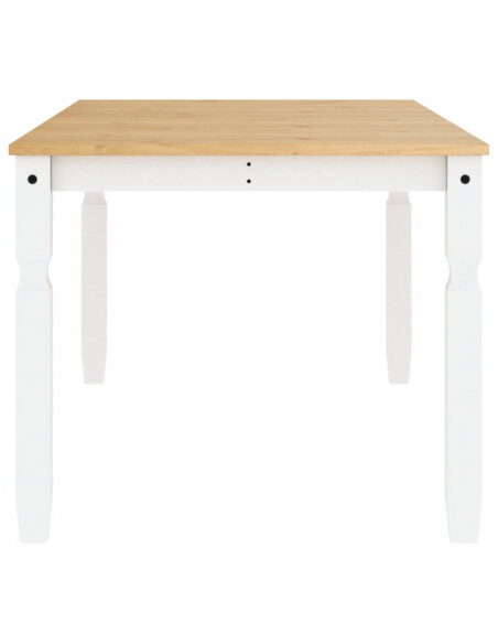 Table à manger style Campagne en bois de pin massif Blanc 180x90x75 cm {attributes} Table à manger style Campagne en bois de pin massif Blanc 180x90x75 cm {attributes}