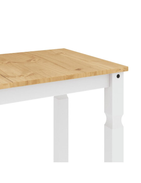 Table à manger style Campagne en bois de pin massif Blanc 180x90x75 cm {attributes} Table à manger style Campagne en bois de pin massif Blanc 180x90x75 cm {attributes}