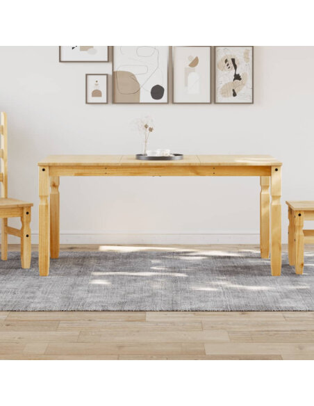 Table à manger style Campagne en bois de pin massif 160x80x75 cm {attributes} Table à manger style Campagne en bois de pin massif 160x80x75 cm {attributes}