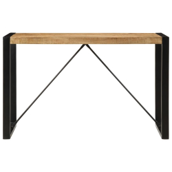 Table à manger Style Industriel en bois de manguier massif brut 120 x 55 x 76 cm {attributes} 2