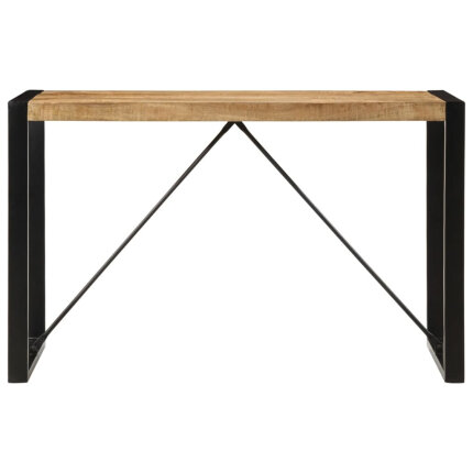 Table à manger Style Industriel en bois de manguier massif brut 120 x 55 x 76 cm {attributes}