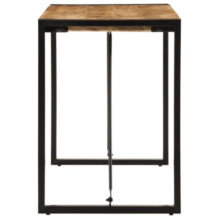Table à manger Style Industriel en bois de manguier massif brut 120 x 55 x 76 cm {attributes}