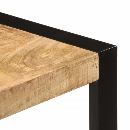 Table à manger Style Industriel en bois de manguier massif brut 120 x 55 x 76 cm {attributes}