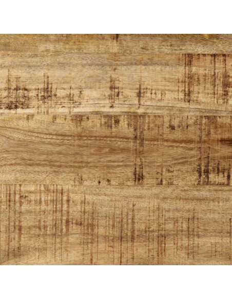 Table à manger Style Industriel en bois de manguier massif brut 120 x 55 x 76 cm {attributes} Table à manger Style Industriel en bois de manguier massif brut 120 x 55 x 76 cm {attributes}