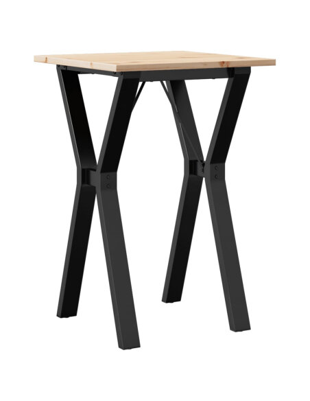 Table à manger Style Industriel cadre en Y en bois de pin massif & fonte 50 x 50 x 75 cm {attributes} Table à manger Style Industriel cadre en Y en bois de pin massif & fonte 50 x 50 x 75 cm {attributes}