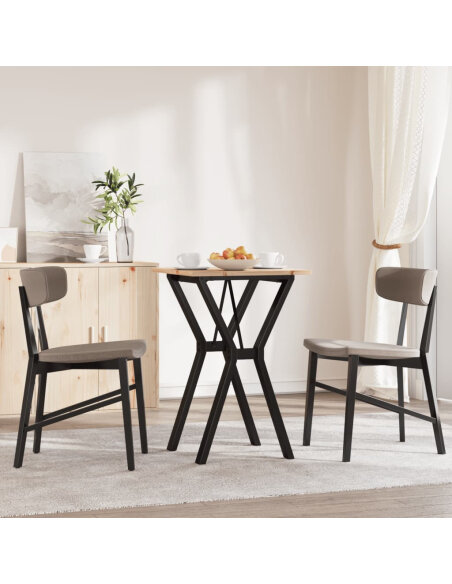 Table à manger Style Industriel cadre en Y en bois de pin massif & fonte 50 x 50 x 75 cm {attributes} Table à manger Style Industriel cadre en Y en bois de pin massif & fonte 50 x 50 x 75 cm {attributes}