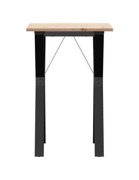 Table à manger Style Industriel cadre en Y en bois de pin massif & fonte 50 x 50 x 75 cm {attributes} Table à manger Style Industriel cadre en Y en bois de pin massif & fonte 50 x 50 x 75 cm {attributes}