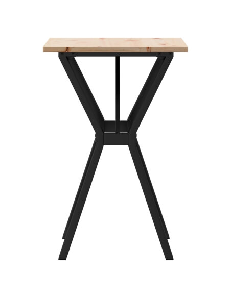 Table à manger Style Industriel cadre en Y en bois de pin massif & fonte 50 x 50 x 75 cm {attributes} Table à manger Style Industriel cadre en Y en bois de pin massif & fonte 50 x 50 x 75 cm {attributes}
