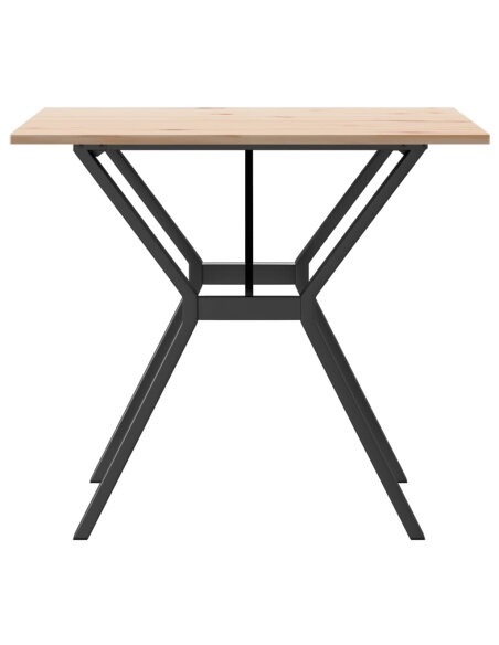 Table à manger Style Industriel cadre en Y en bois de pin massif & fonte 90 x 90 x 75 cm {attributes} Table à manger Style Industriel cadre en Y en bois de pin massif & fonte 90 x 90 x 75 cm {attributes}