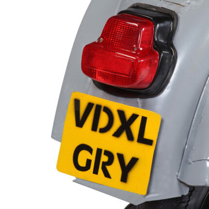 Chaise de bar Rétro / Vintage en cuir véritable et bois recyclé Gris  {attributes}