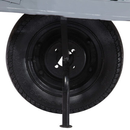 Chaise de bar Rétro / Vintage en cuir véritable et bois recyclé Gris  {attributes}