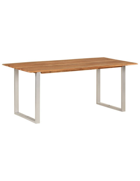 Table salle à manger Style Industriel en bois d'acacia massif 180 x 90 x 76 cm {attributes}