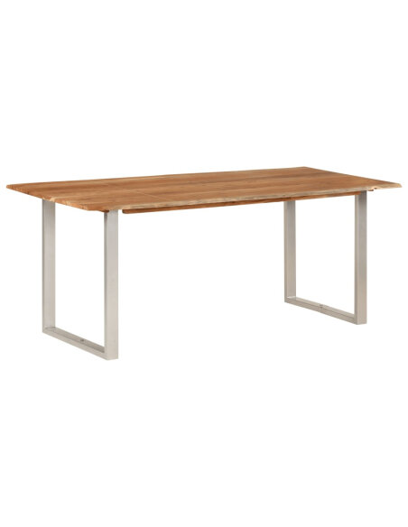 Table salle à manger Style Industriel en bois d'acacia massif 180 x 90 x 76 cm {attributes}
