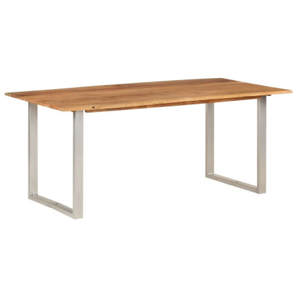 Table salle à manger Style Industriel en bois d'acacia massif 180 x 90 x 76 cm {attributes}