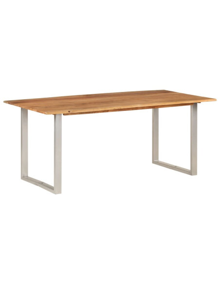 Table salle à manger Style Industriel en bois d'acacia massif 180 x 90 x 76 cm {attributes}