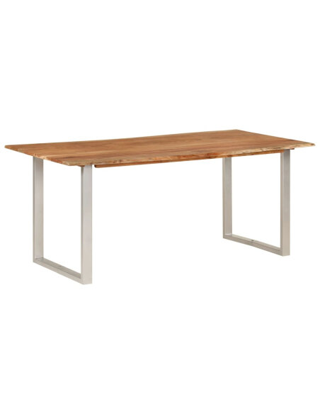 Table salle à manger Style Industriel en bois d'acacia massif 180 x 90 x 76 cm {attributes}
