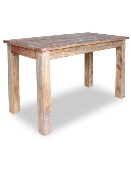 Table à manger style bohème / nature en bois de récupération 120x60x77 cm {attributes} Table à manger style bohème / nature en bois de récupération 120x60x77 cm {attributes}