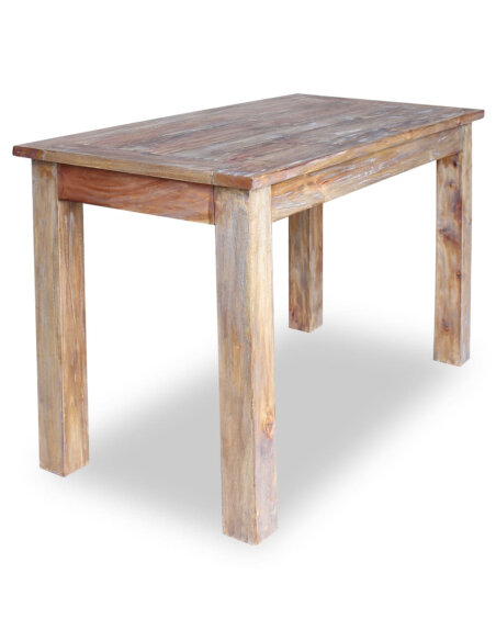 Table à manger style bohème / nature en bois de récupération 120x60x77 cm {attributes} Table à manger style bohème / nature en bois de récupération 120x60x77 cm {attributes}