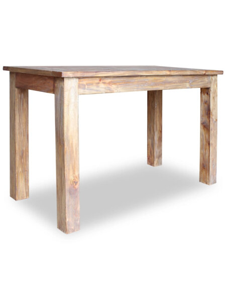Table à manger style bohème / nature en bois de récupération 120x60x77 cm {attributes} Table à manger style bohème / nature en bois de récupération 120x60x77 cm {attributes}