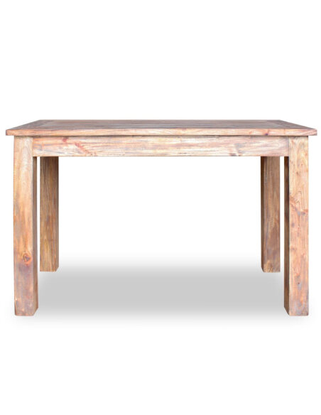 Table à manger style bohème / nature en bois de récupération 120x60x77 cm {attributes} Table à manger style bohème / nature en bois de récupération 120x60x77 cm {attributes}