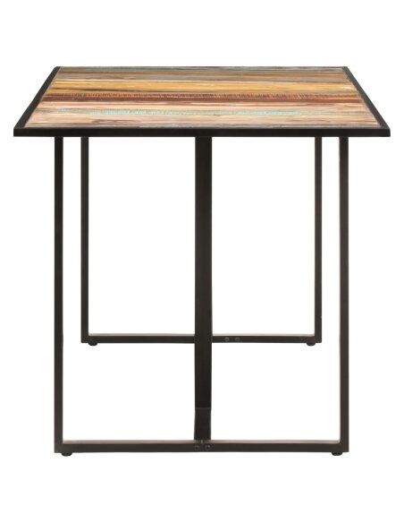 Table salle à manger Style Industriel en bois de récupération massif 160 x 80 x 76 cm {attributes}