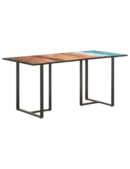 Table salle à manger Style Industriel en bois de récupération massif 160 x 80 x 76 cm {attributes}