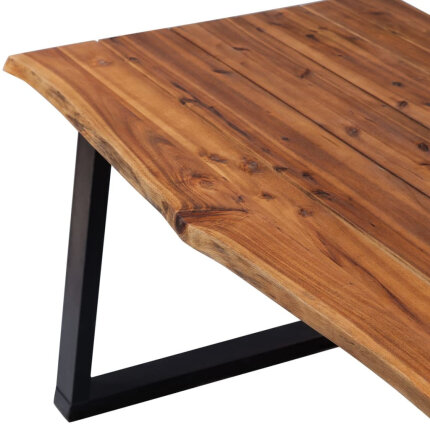 Table à manger Style Industriel en bois d'acacia massif 170x90x75 cm {attributes}