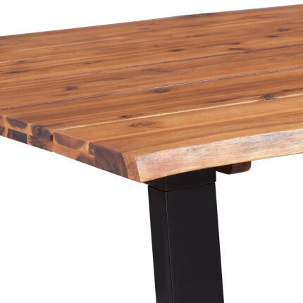 Table à manger Style Industriel en bois d'acacia massif 170x90x75 cm {attributes}