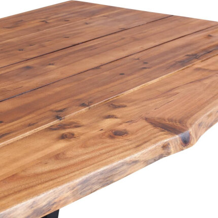 Table à manger Style Industriel en bois d'acacia massif 170x90x75 cm {attributes}