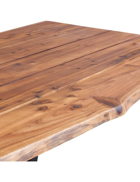 Table à manger Style Industriel en bois d'acacia massif 170x90x75 cm {attributes}