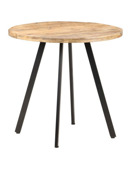 Table salle à manger Style Industriel en bois de manguier brut 80 cm {attributes} Table salle à manger Style Industriel en bois de manguier brut 80 cm {attributes}