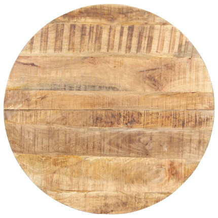 Table salle à manger Style Industriel en bois de manguier brut 80 cm {attributes}