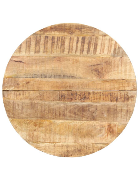 Table salle à manger Style Industriel en bois de manguier brut 80 cm {attributes} Table salle à manger Style Industriel en bois de manguier brut 80 cm {attributes}