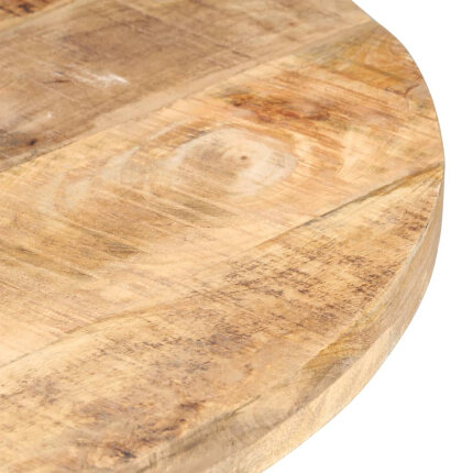 Table salle à manger Style Industriel en bois de manguier brut 80 cm {attributes}