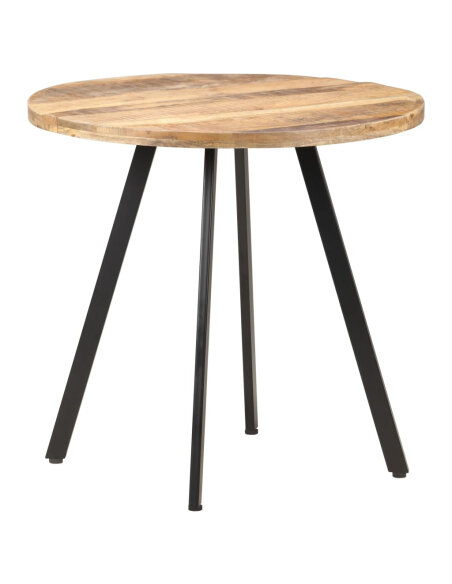 Table salle à manger Style Industriel en bois de manguier brut 80 cm {attributes} Table salle à manger Style Industriel en bois de manguier brut 80 cm {attributes}