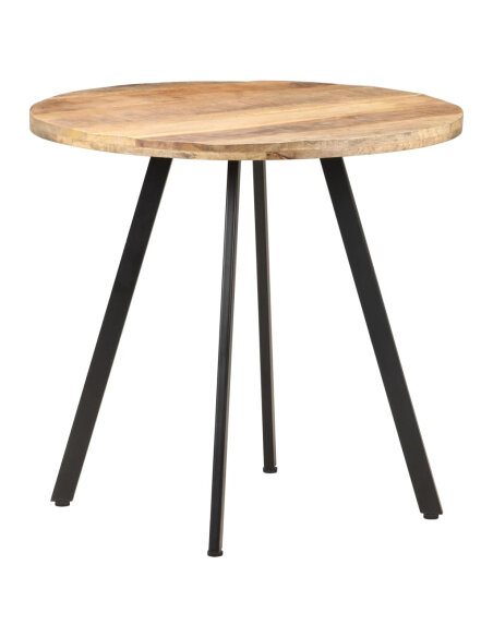 Table salle à manger Style Industriel en bois de manguier brut 80 cm {attributes} Table salle à manger Style Industriel en bois de manguier brut 80 cm {attributes}
